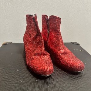 Saint Laurent GLITTER ANKLE BOOTS